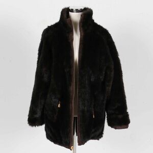 JLC Reversible Leather Coat‎ With Faux Fur M